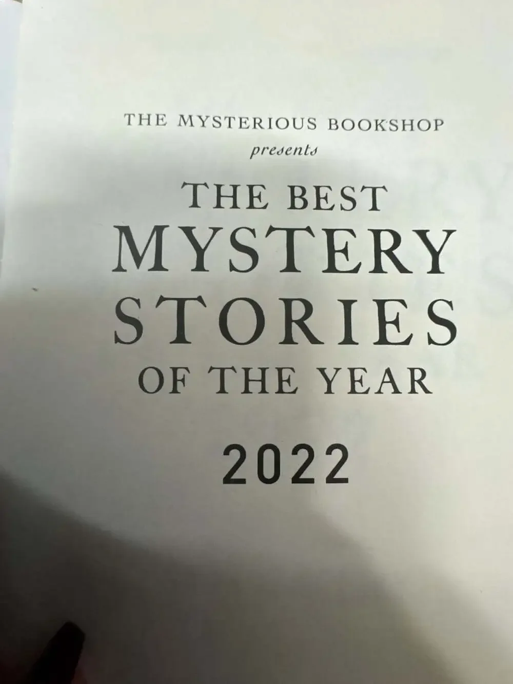 The Mysterious Bookshop Presents BEST MYSTERY STORIES 2022 edit Sarah Paretsky 9